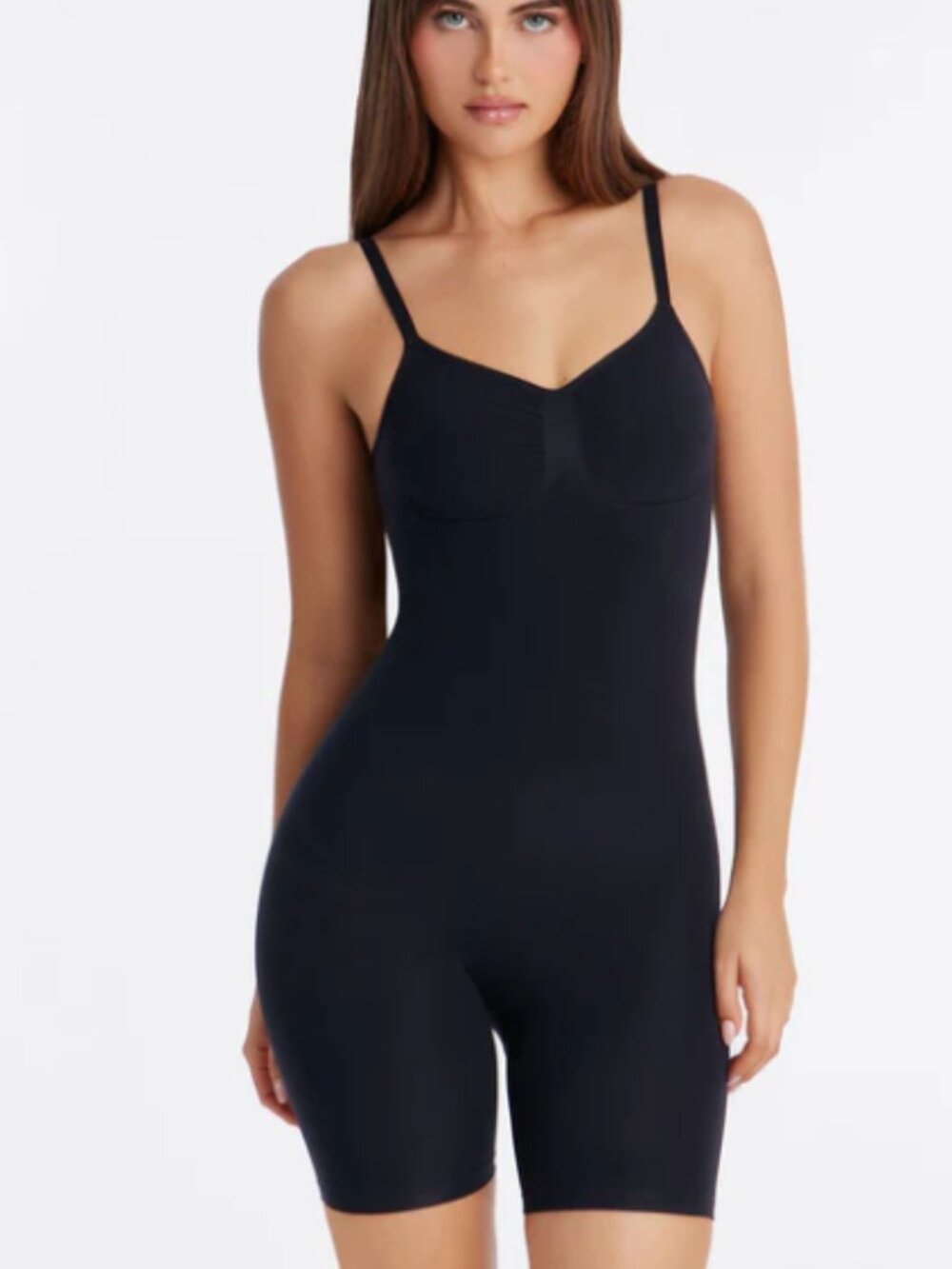 Seamless Shapewear Shortie Sculpting Bodysuit in Black - Size S/M